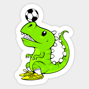 T Rex Soccer Cartoon Sticker